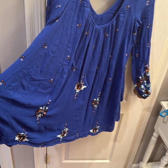 FREE PEOPLE: Oxford Embroidered Mini Dress. Size Medium - Picture 6 of 6